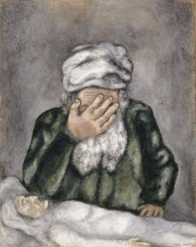  sarah - Abraham Weeping for Sarah contemporary Marc Chagall